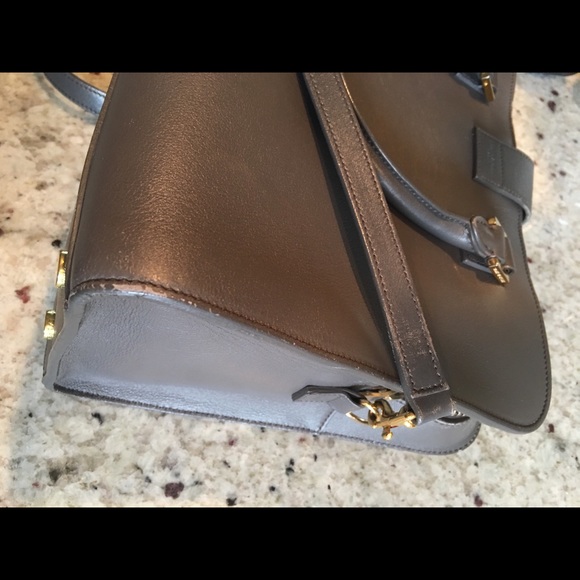 YSL Baby Cabas Handbag in Fog - Picture 7 of 8